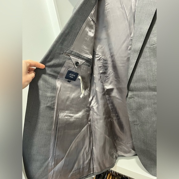 J. Crew Ludlow Slim-fit Suit Jacket Double Vent Loro Piana Wool Charcoal 44L NEW - Picture 10 of 17